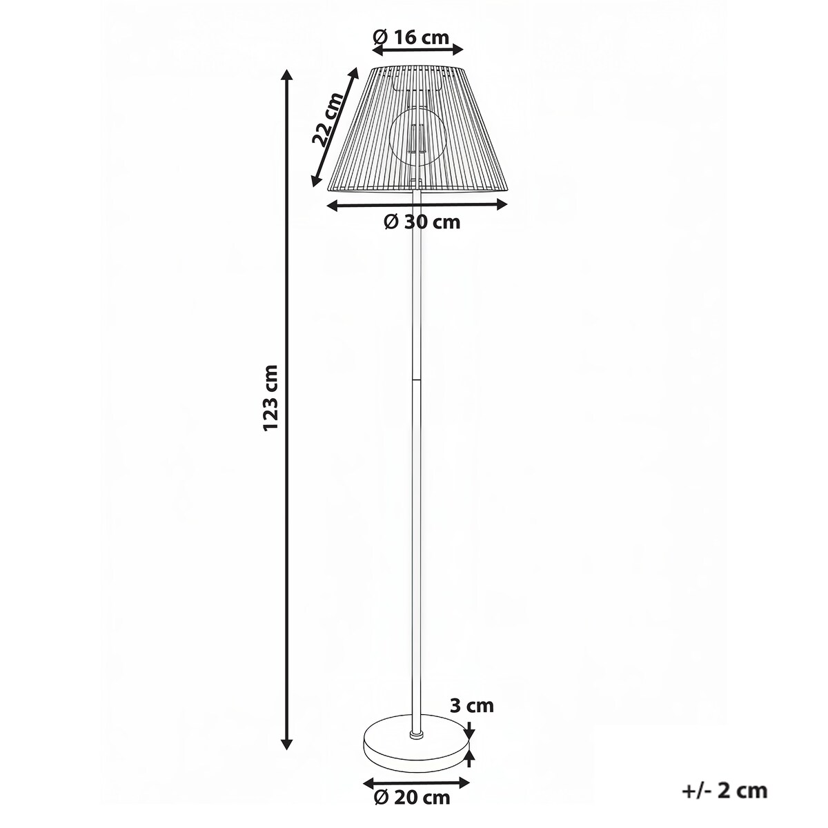Lampa ogrodowa stojąca solarna LED LUETE Szary