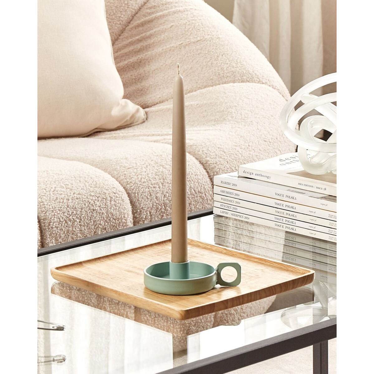 Świecznik żelazny zielony CHORIO