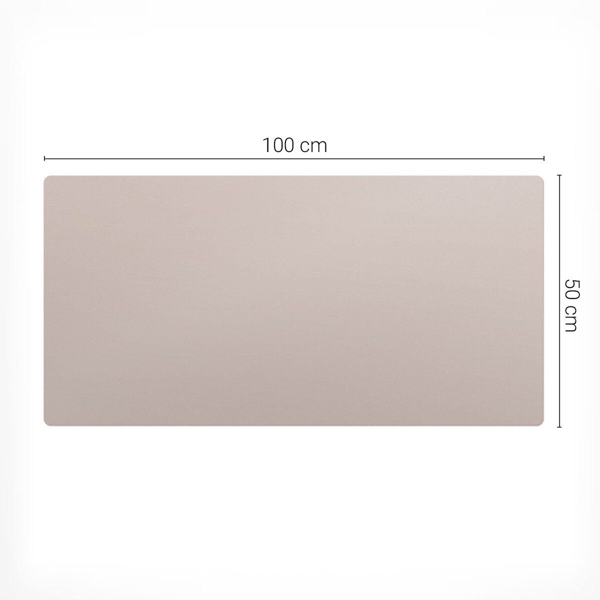 Beżowa mata na biurko Kolor Jasnobrązowy, 100x50 cm