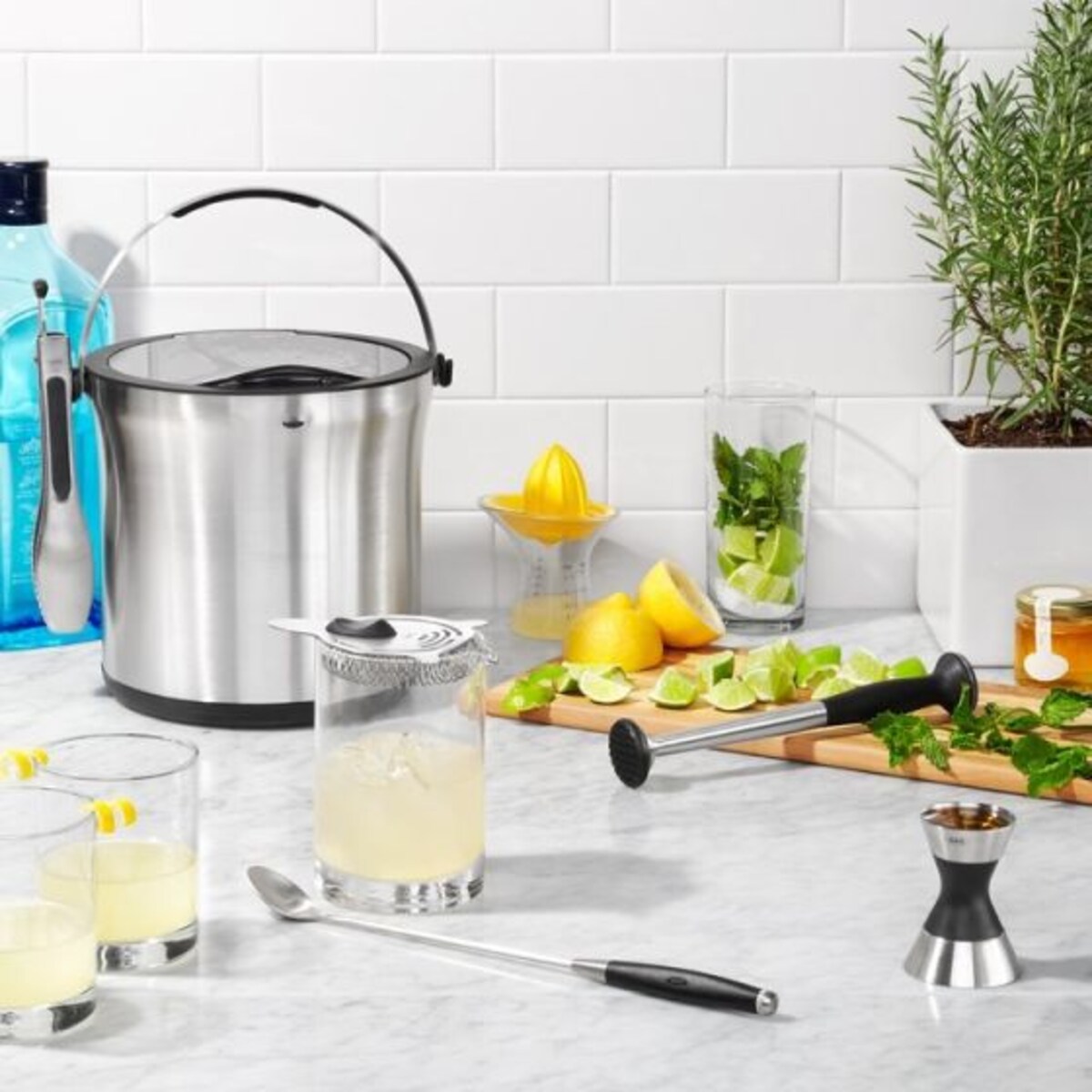 Wiaderko na lód ze szczypcami Steel Good Grips Oxo