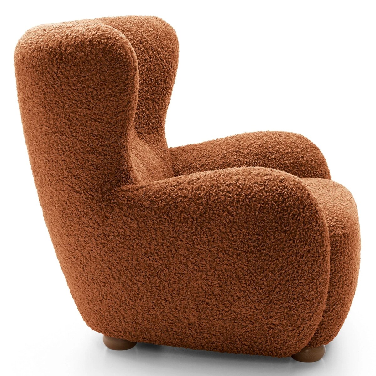 Fotel uszak boucle 91x88x100 cm POLTRONA miedziany