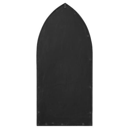 vidaXL Lustro ogrodowe, czarne, 70x30 cm, żelazne