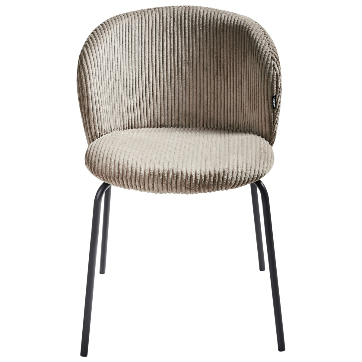 Zestaw 2 krzeseł do jadalni MILES Sztruks Beżowy