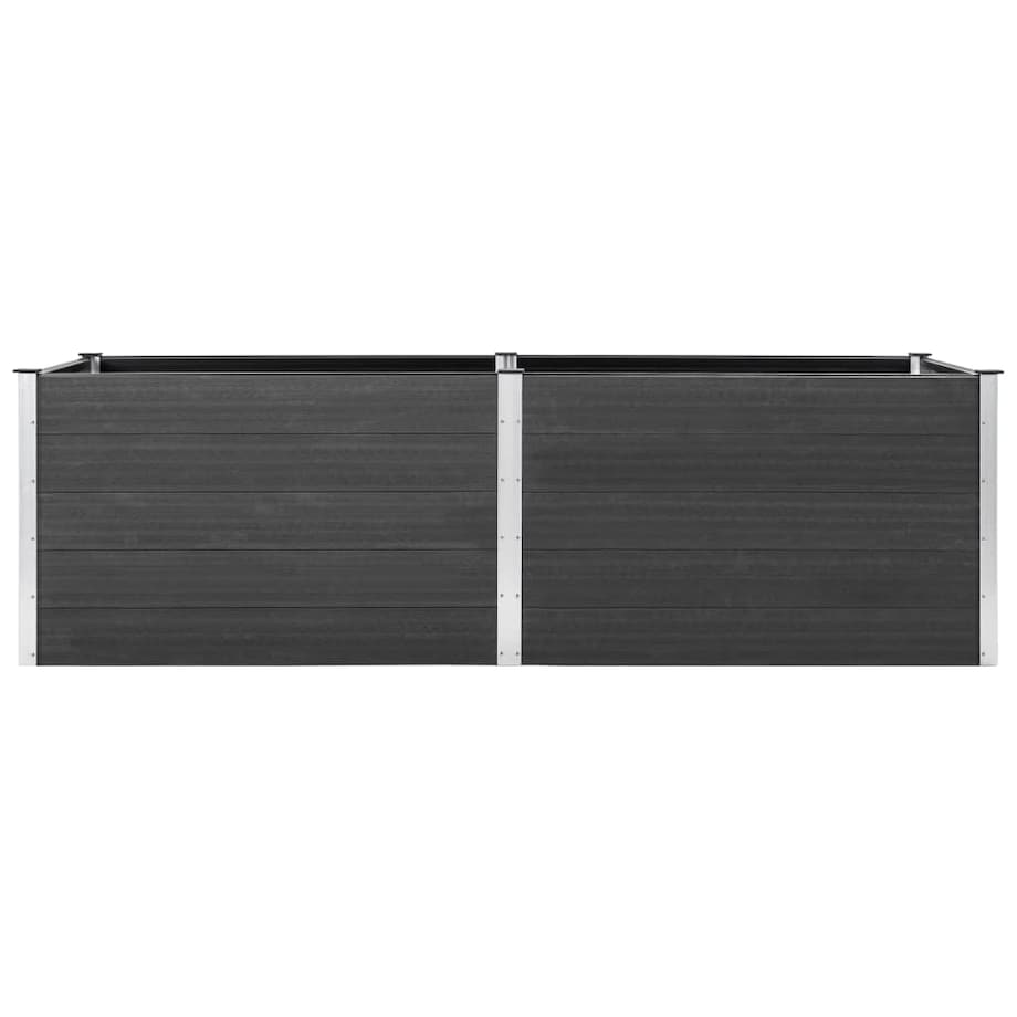 vidaXL Podwyższona donica ogrodowa, 200x50x91 cm, WPC, szara