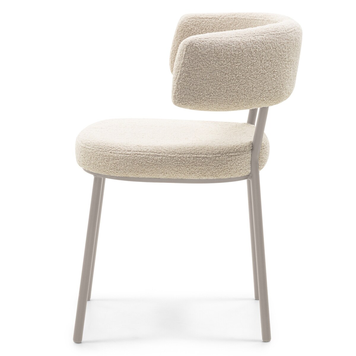 Krzesło IGUNIA-III 75x58x57 cm jasnobeżowe/szarobeżowe nóżki