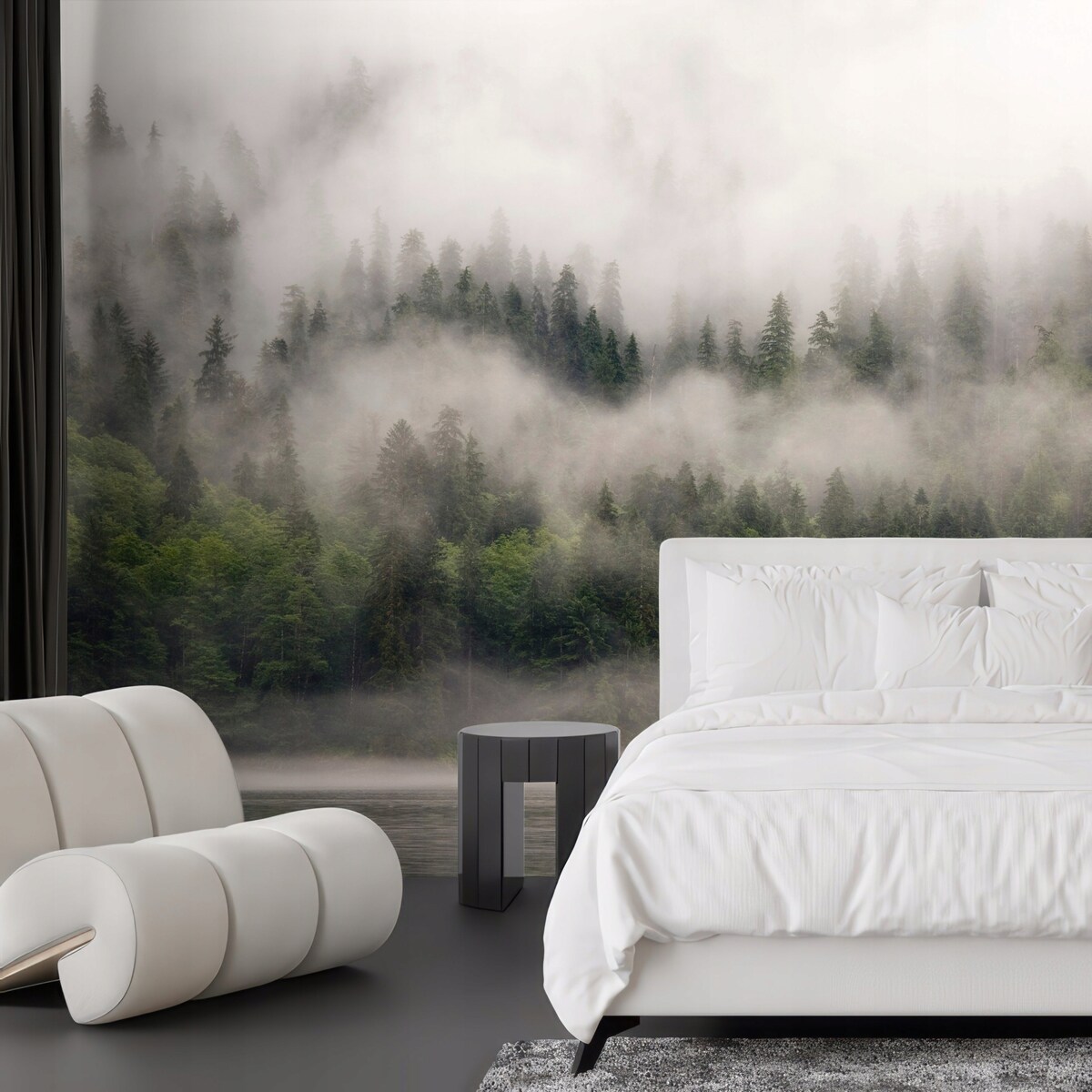 FOTOTAPETA 01-LAS_WE_MGLE DO SYPIALNI SALONU TAPETA ŚCIENNA 150x105