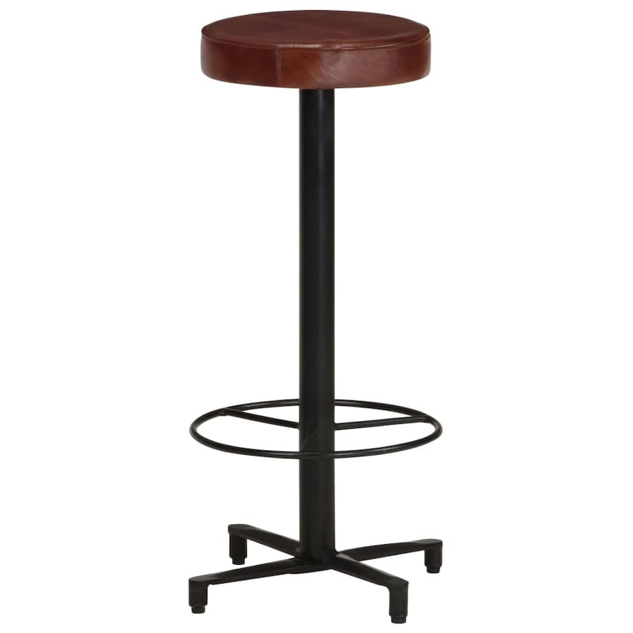 vidaXL Stołki barowe, 2 szt., 76 cm, skóra naturalna