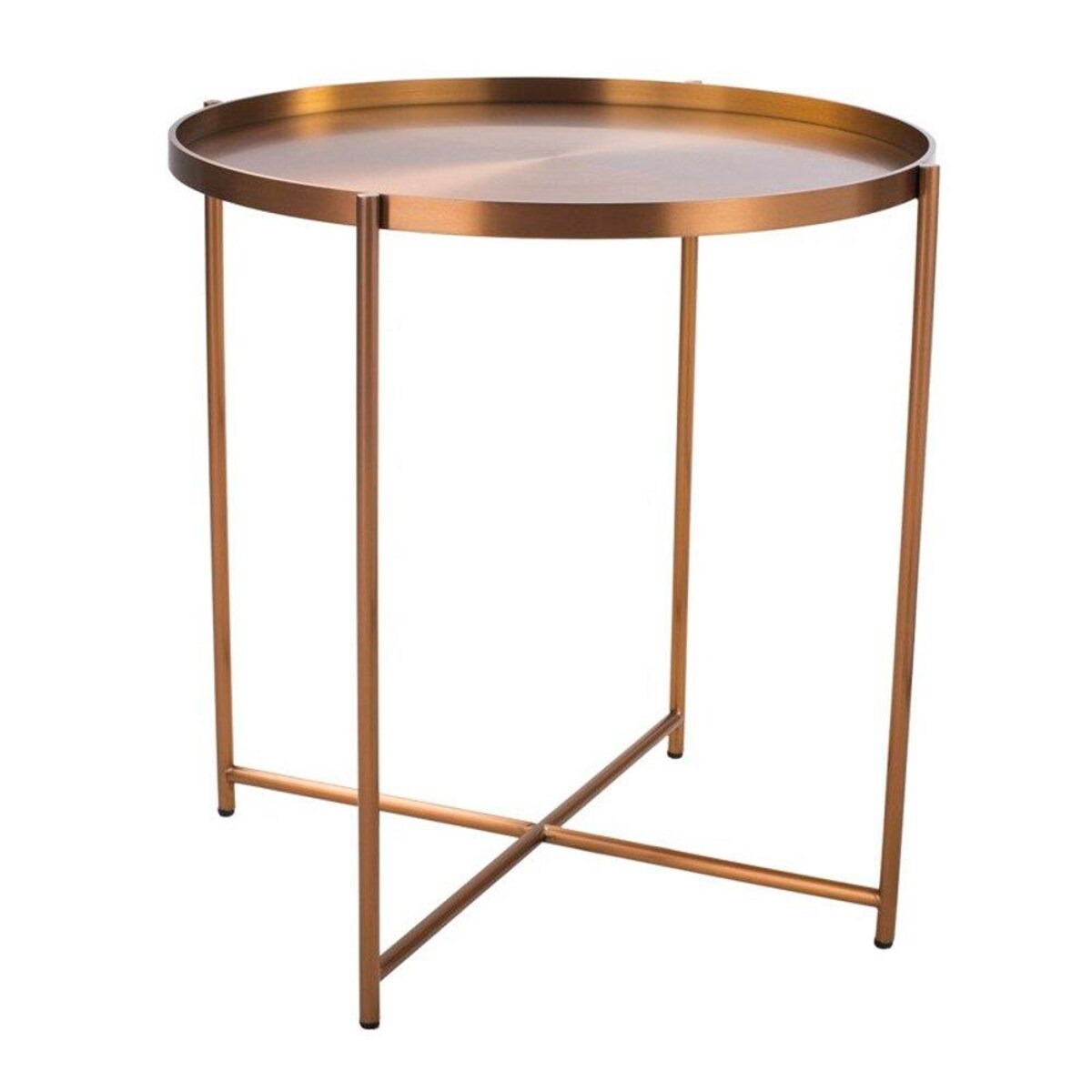 Okrągły stolik kawowy Moon ST-DP-F80-COP Step do salonu miedziany, Step Into Design