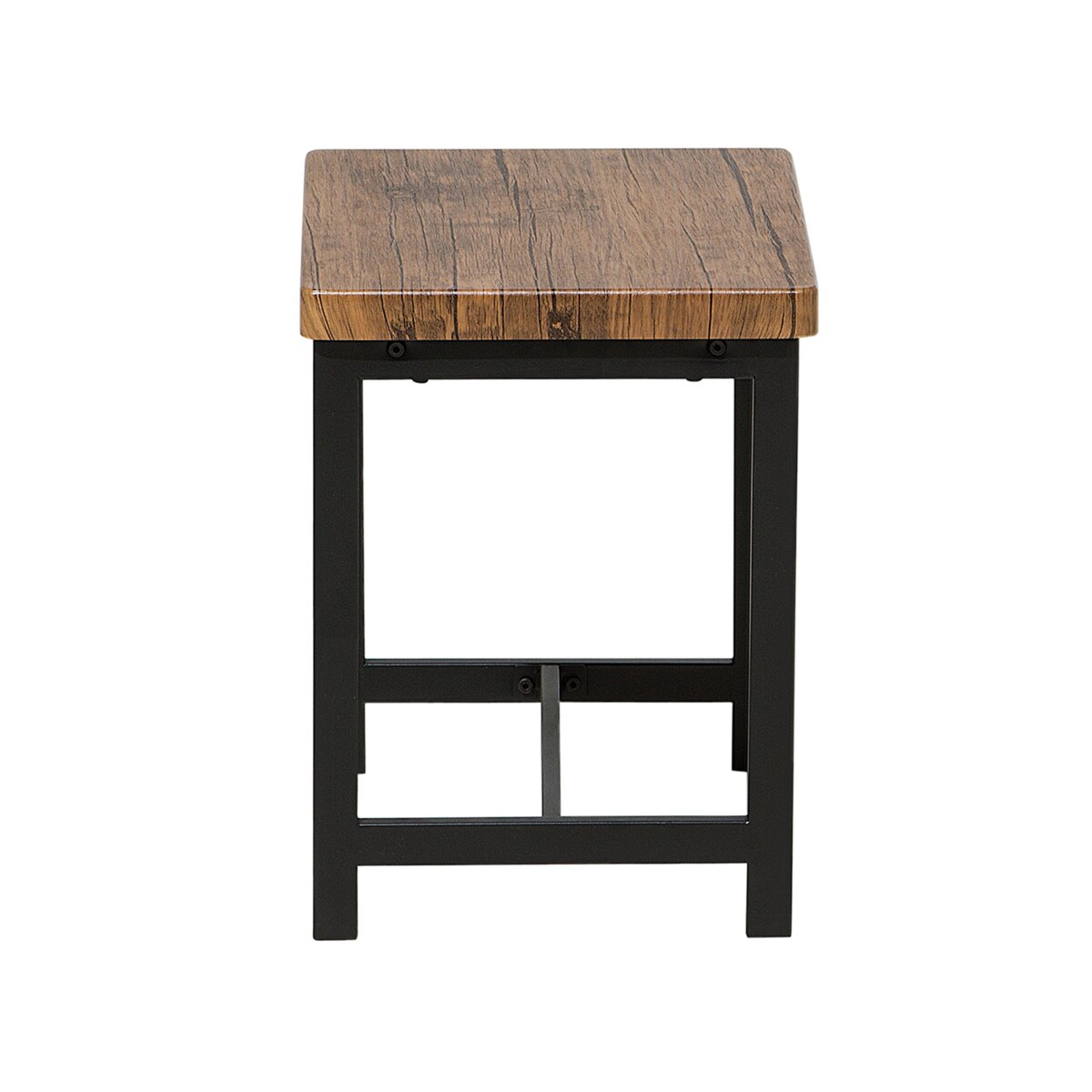 Zestaw do jadalni stół i 4 krzesła ciemne drewno z czarnym ARLINGTON