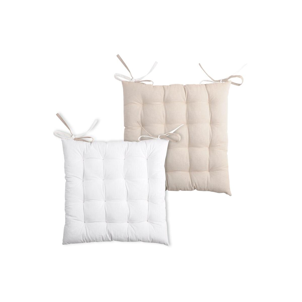 Poduszka na krzesło wiązana DUO, 100% bawełny, 40 x 40 cm