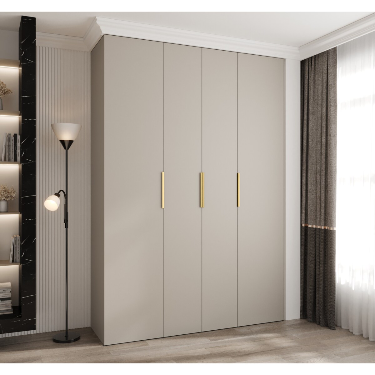 Szafa czterodrzwiowa Como 4 170 gł.40 kaszmir+złoty