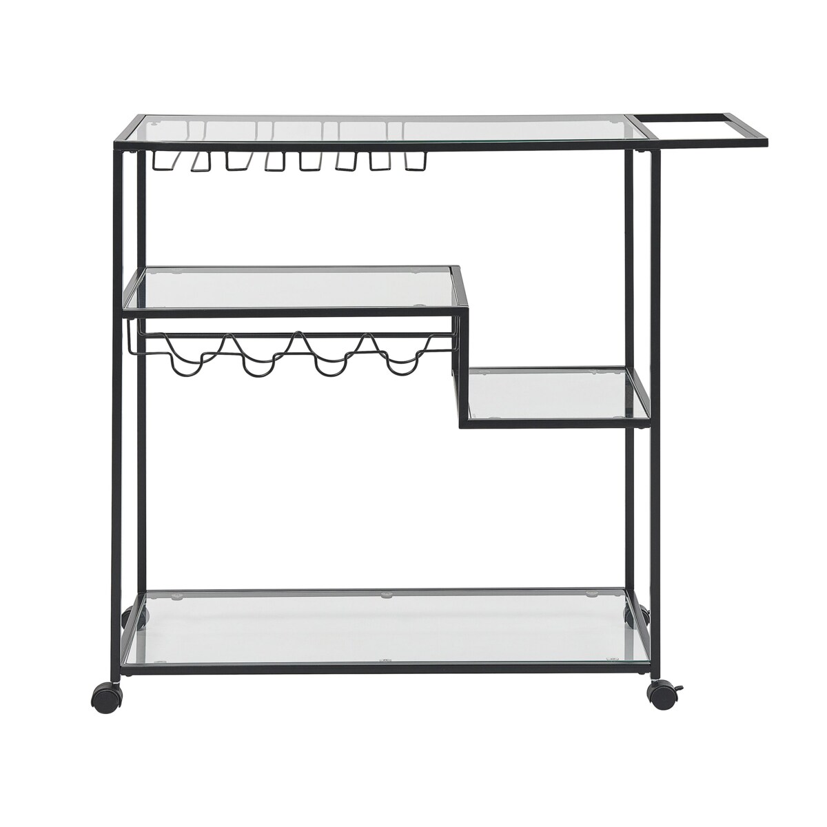 Metalowy wózek kuchenny 3-poziomowy czarny MARCOLA