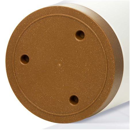 Doniczka Ogrodowa 23,9Cm Z Podstawką Do Domu Donica Plastikowa Gładka Biała