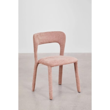 Krzesło do jadalni tapicerowane Brussels różowe