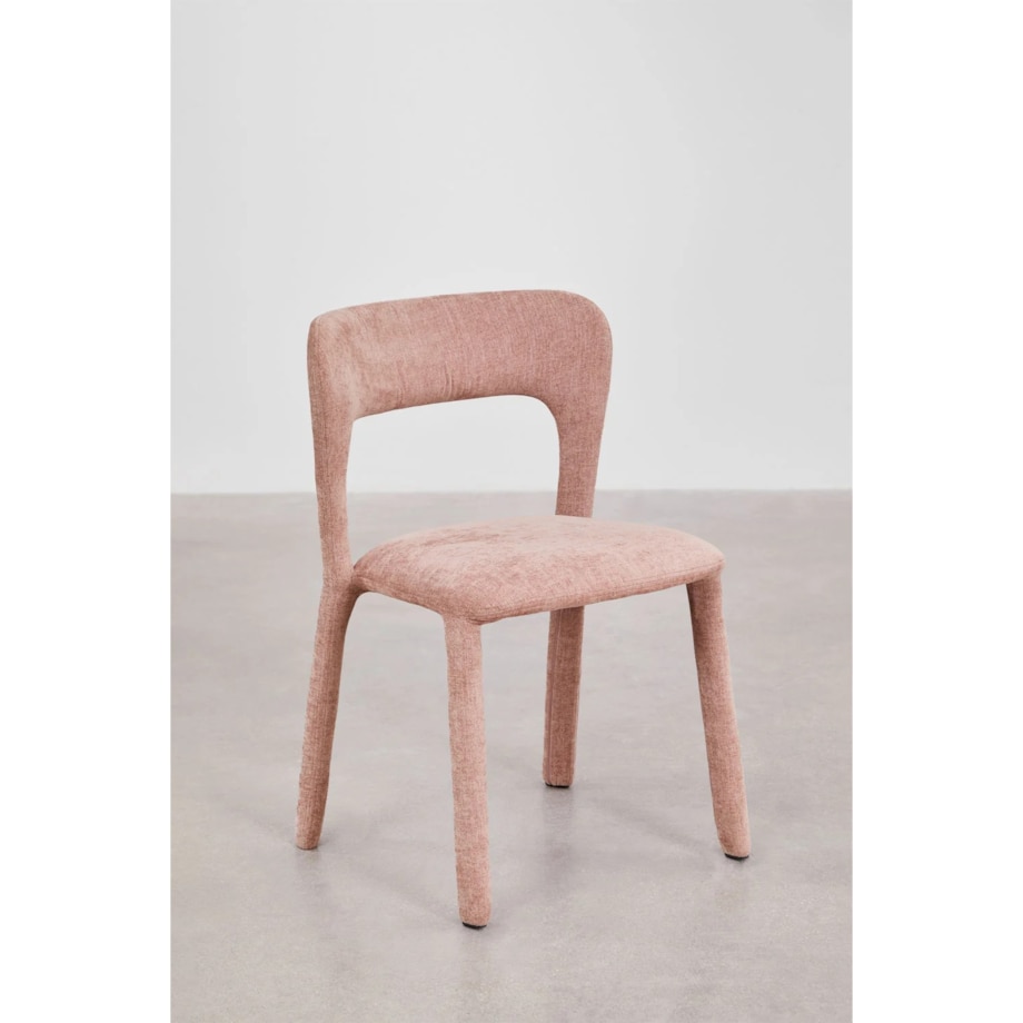 Krzesło do jadalni tapicerowane Brussels różowe