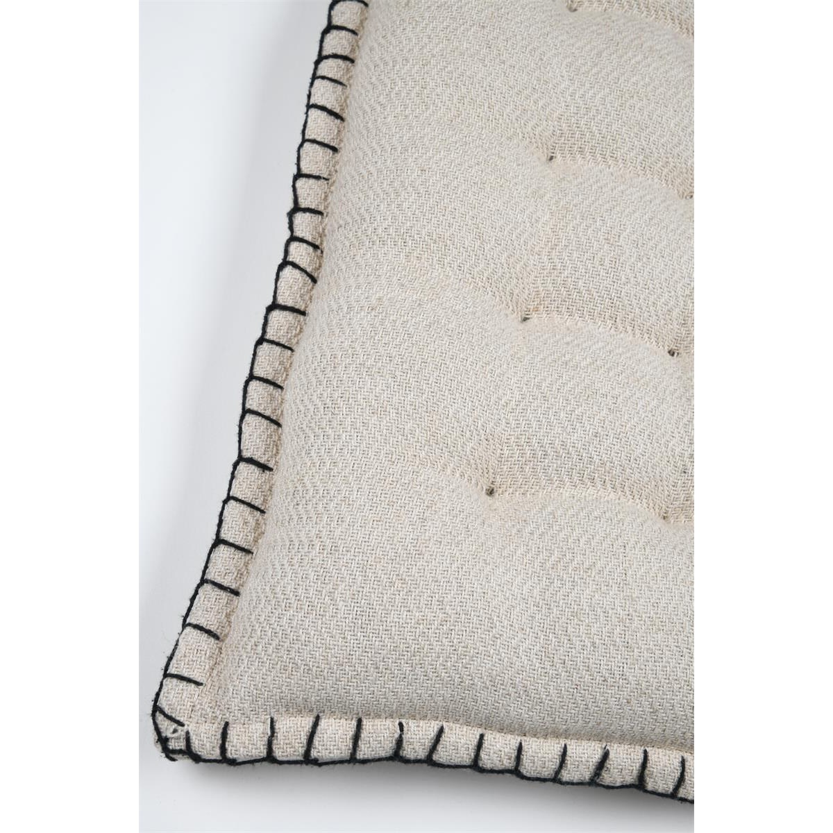 Pikowana poduszka na krzesło, wiązanie, ALINE, 38 x 38 cm