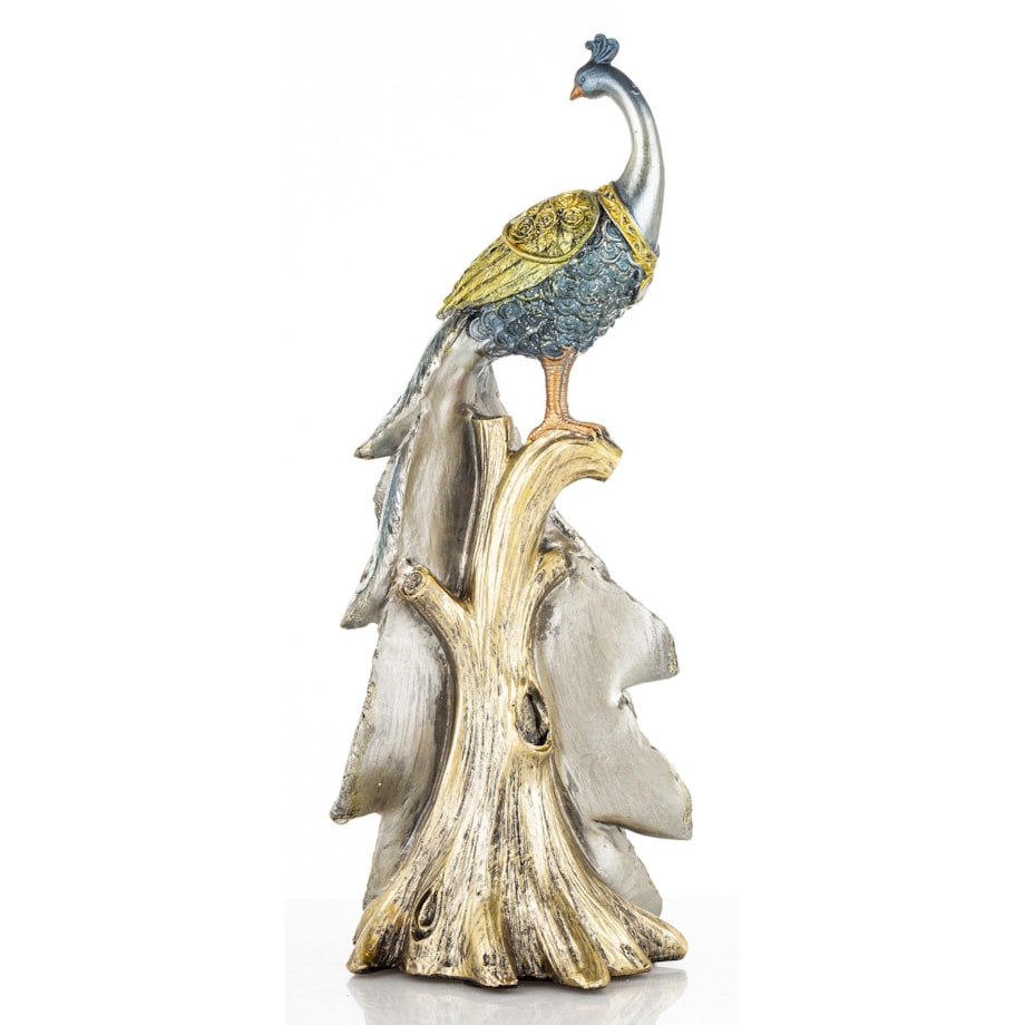 Dekoracja - Paw 26x10,5x8 cm ZAMPA złoty