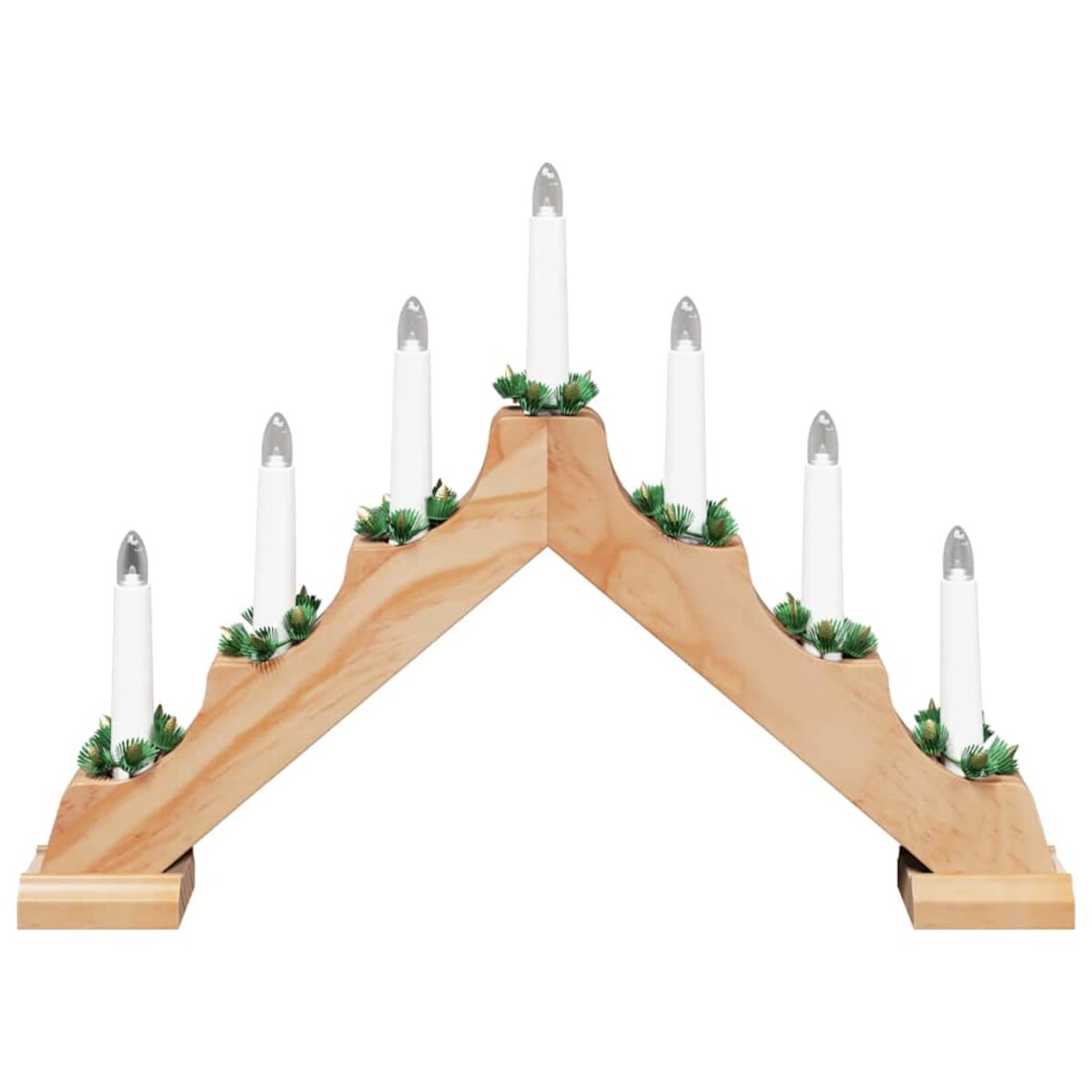 vidaXL Mostek ze świecami bożonarodzeniowymi 3 pcs Brązowy