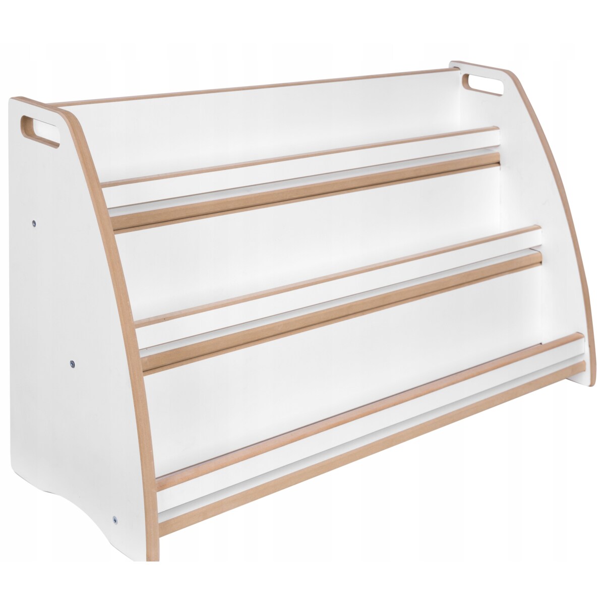 BIBLIOTECZKA MONTESSORI Regał organizer na książki dzieci L dziecięcego CE