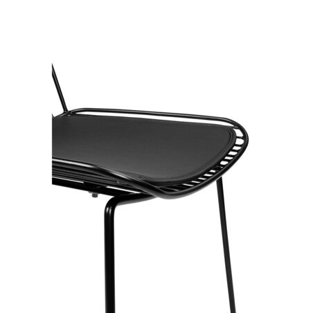 Krzesło druciane Miles MC-176 do kuchni loft czarne