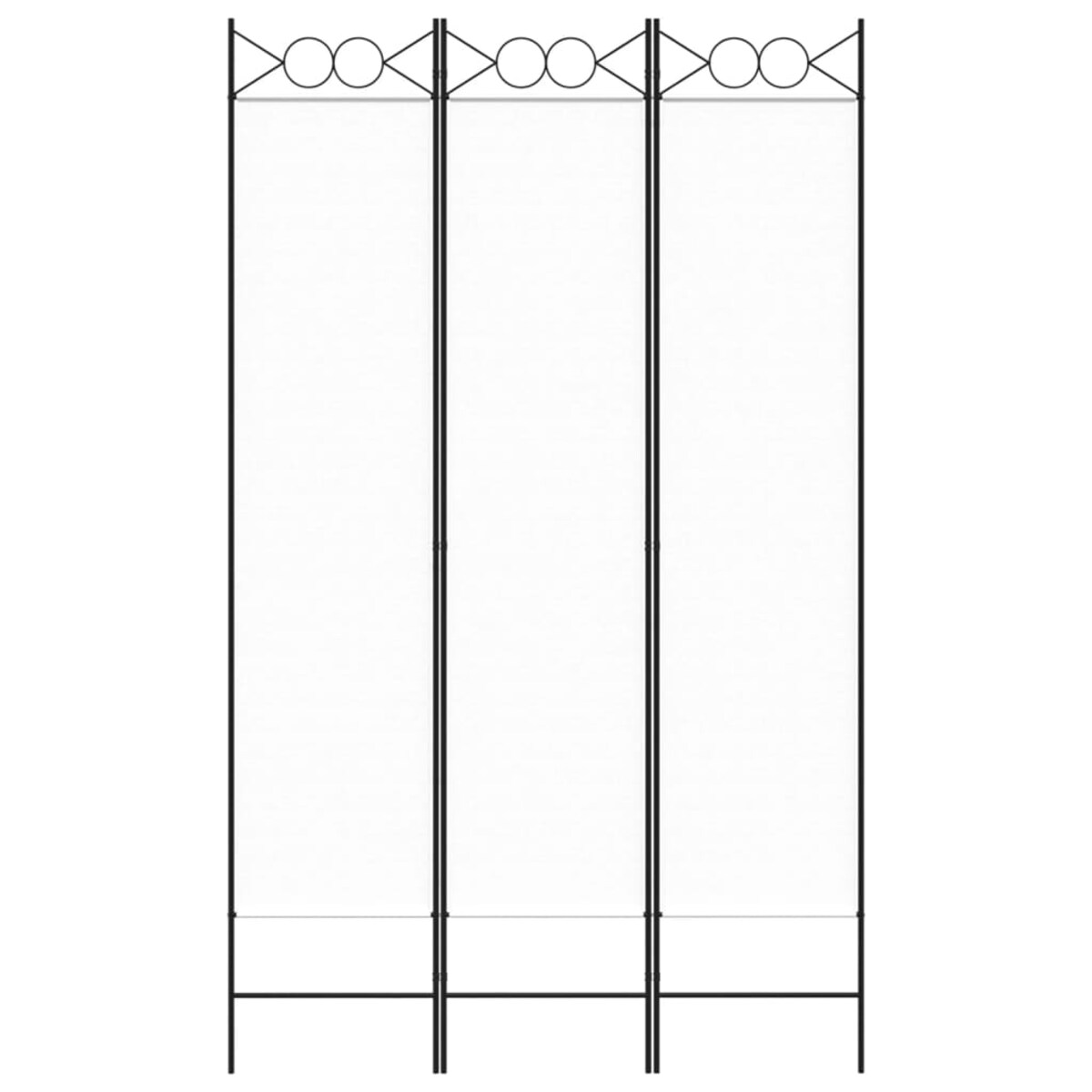vidaXL Parawan 3-panelowy, biały, 120x200 cm, tkanina