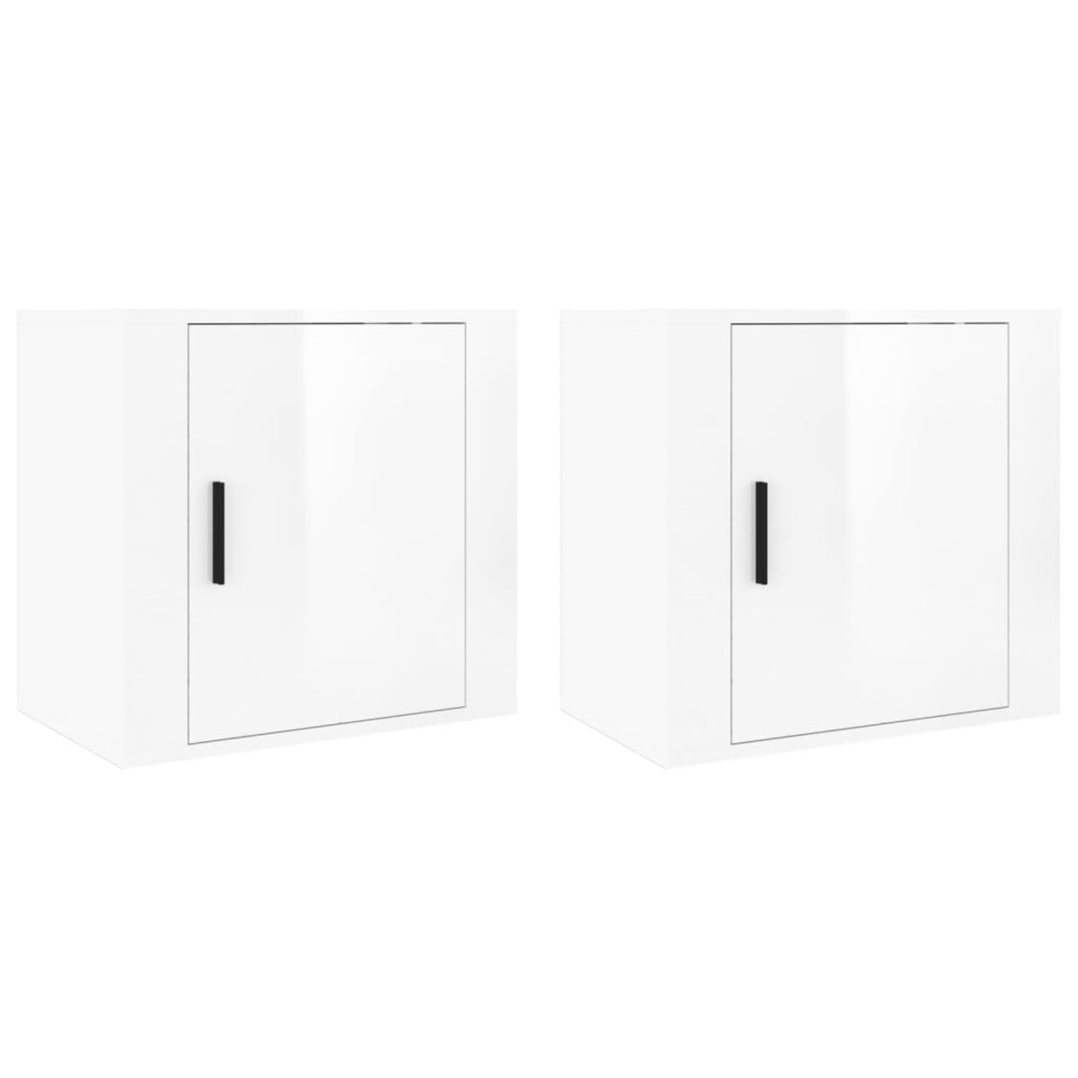 vidaXL Wiszące szafki nocne, 2 szt., białe z połyskiem, 50x30x47 cm