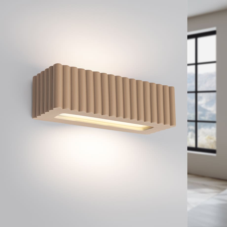 Kinkiet ceramiczny RIGATA taupe