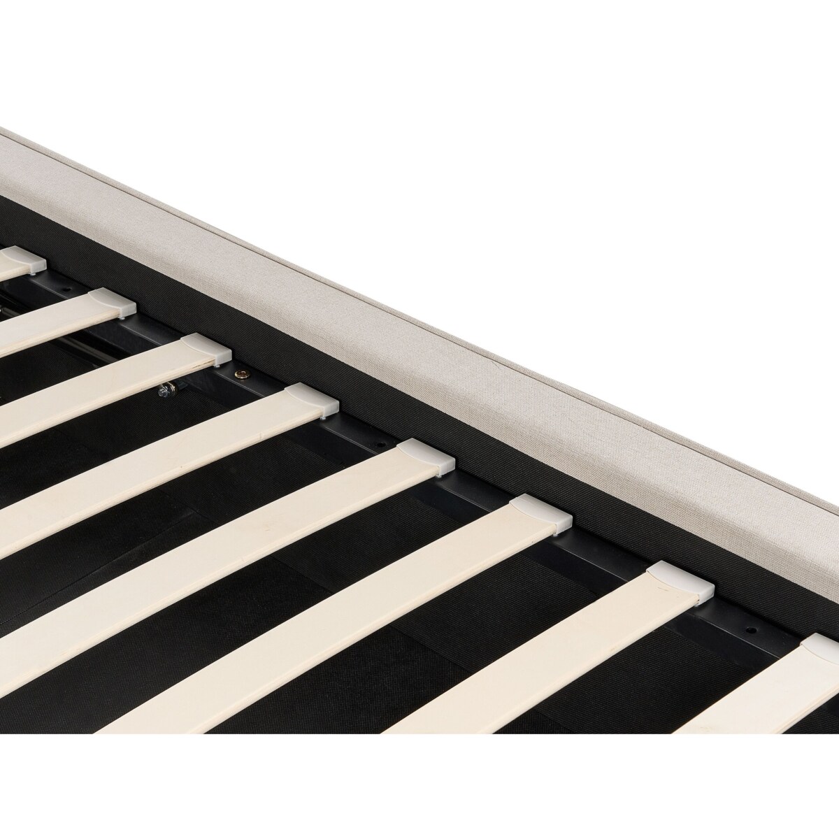 Łóżko z pojemnikiem MOISSAC 160 x 200 cm Beżowy