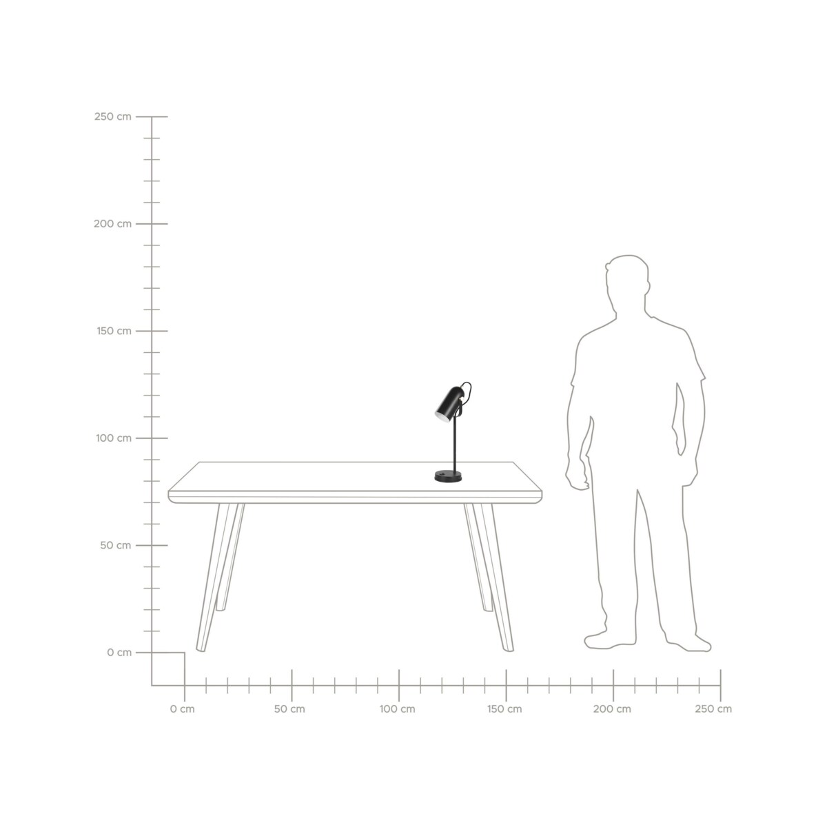 Lampa biurkowa regulowana metalowa czarna TYRIA