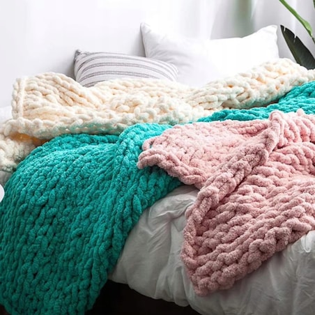Włóczka do szydełkowania wyplatania bardzo gruba Chenille 20 mm żółta #7