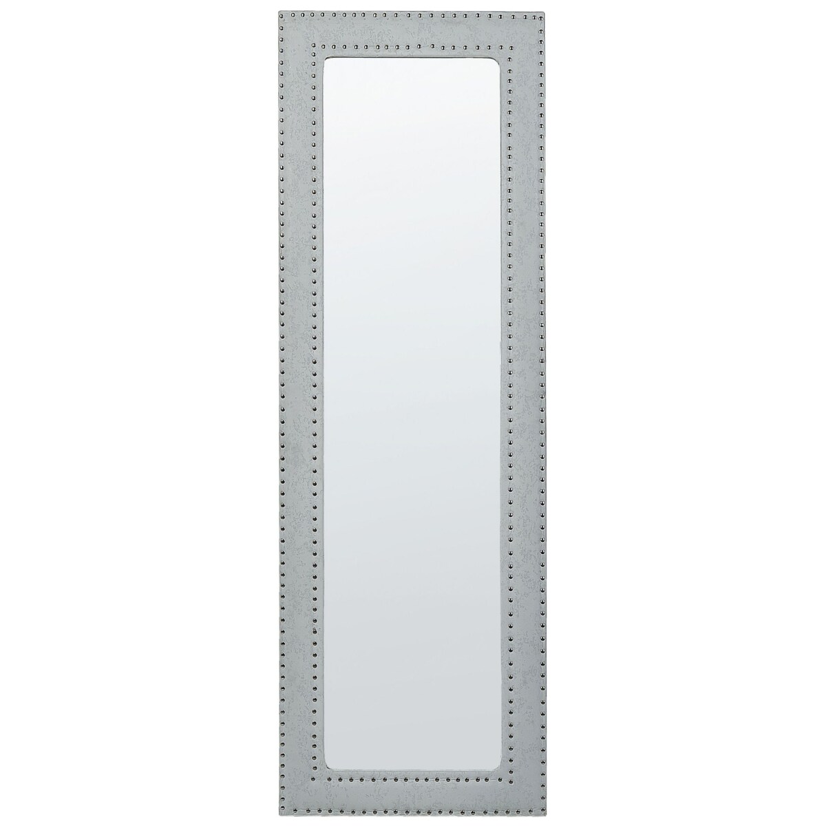 Lustro stojące ekoskóra 50 x 150 cm szare LOCRONAN