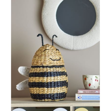 Kosz na zabawki HONEYBEE z pokrywą 30x20x18 cm