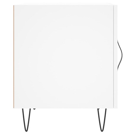 vidaXL Szafka nocna, biała, 40x40x50 cm, materiał drewnopochodny