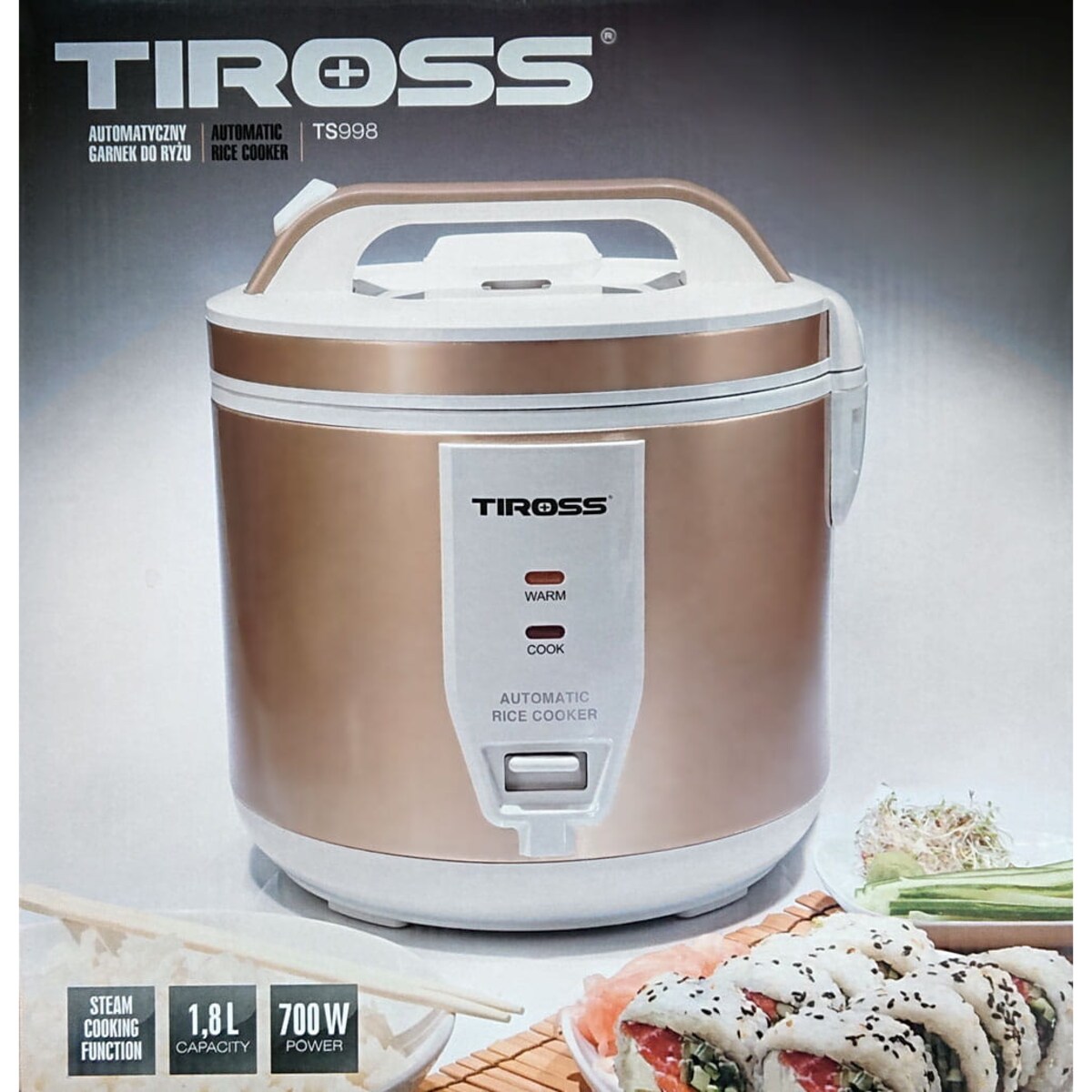Tiross garnek do gotowania ryżu 1.8l 700w TS998