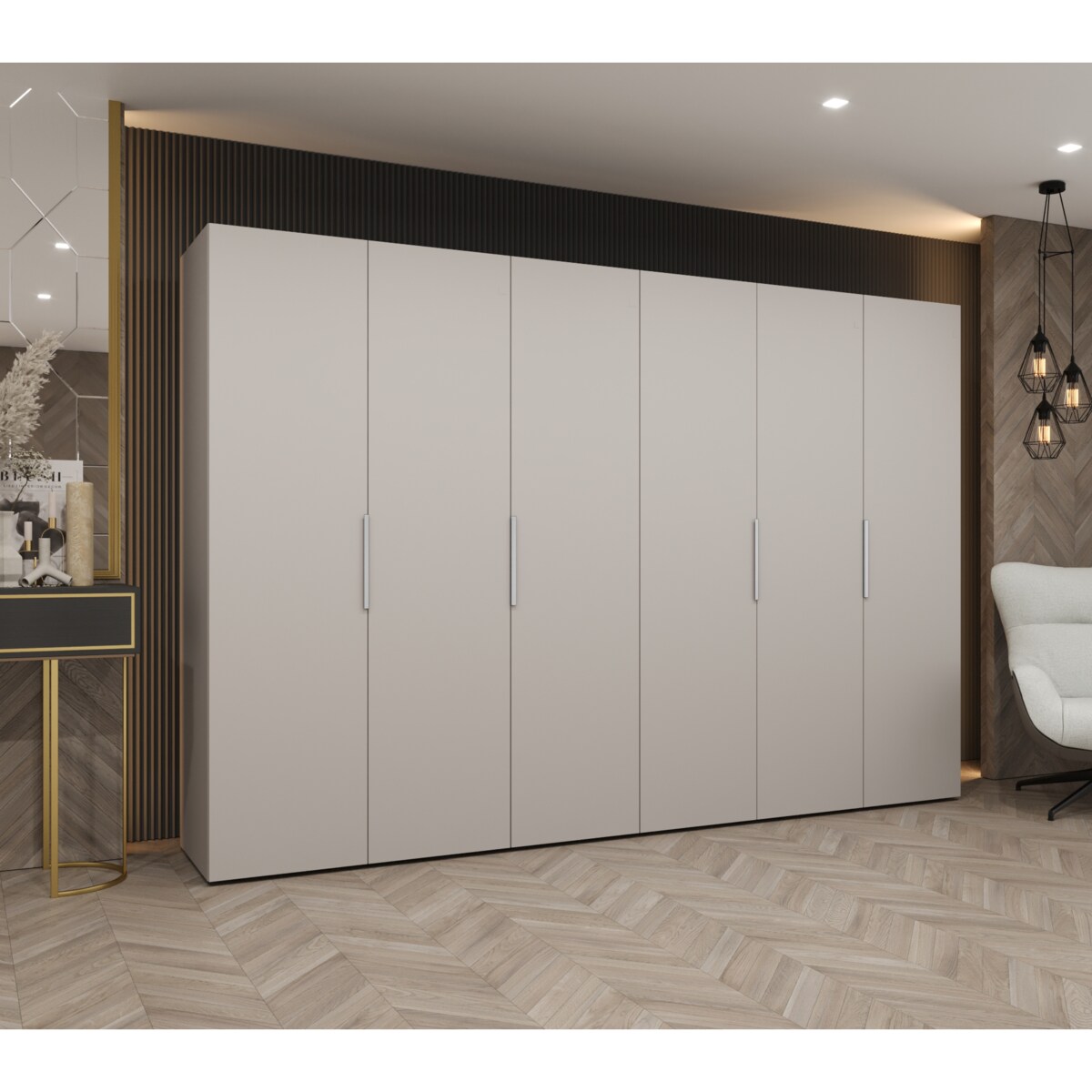 Szafa uchylna otwierana MARBELLA 1 300 wys. 202 cm Kaszmir + u. Kaszmir