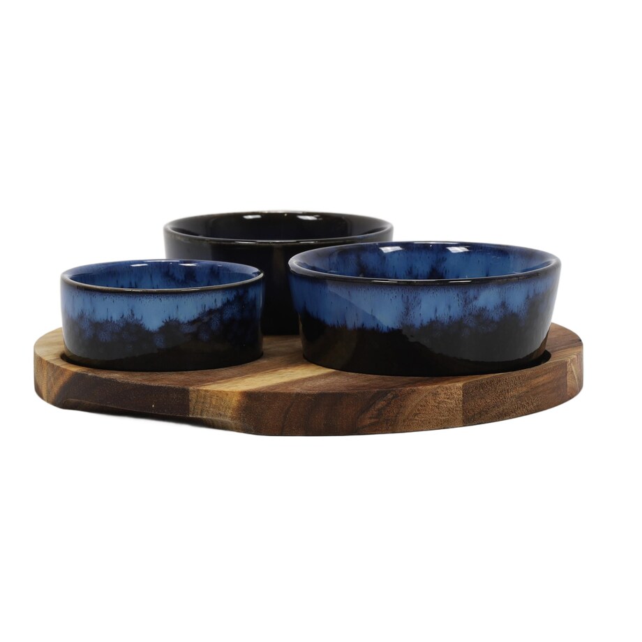 Taca na przekąski z miseczkami z kamionki, Ø 20 cm