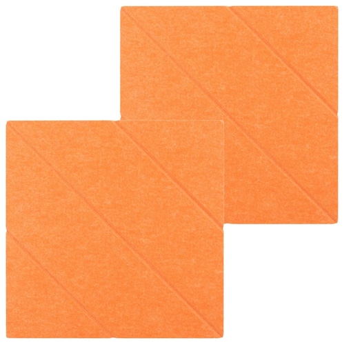 Zestaw 2 szt panel filcowy Felly 40x40 cm płytka kwadrat pomarańczowy