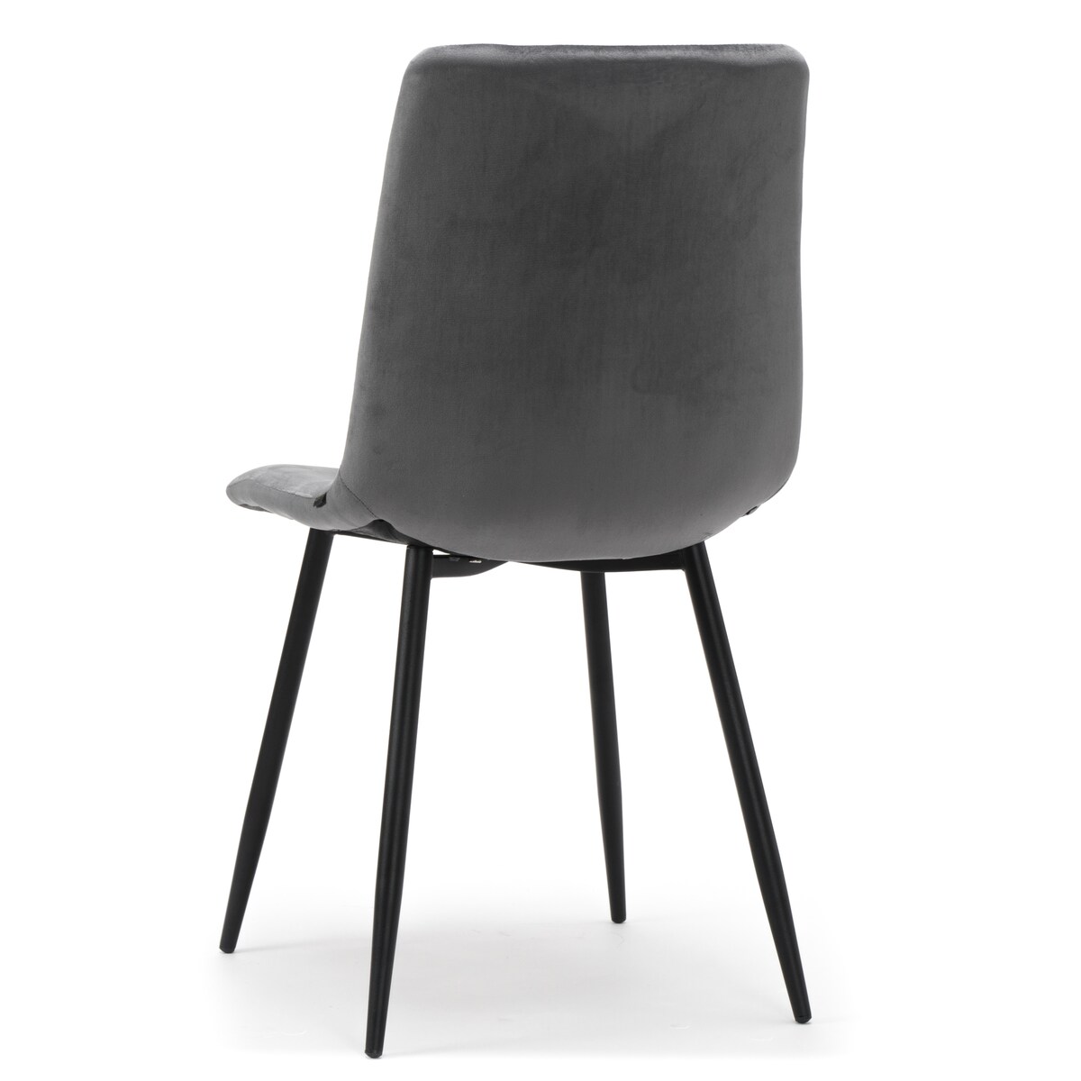 Krzesło tapicerowane pikowane welurowe do salonu jadalni PARMA szara