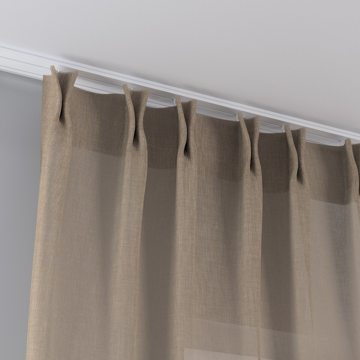 Zasłona na haczykach flex podwójnych 130x245 beżowy