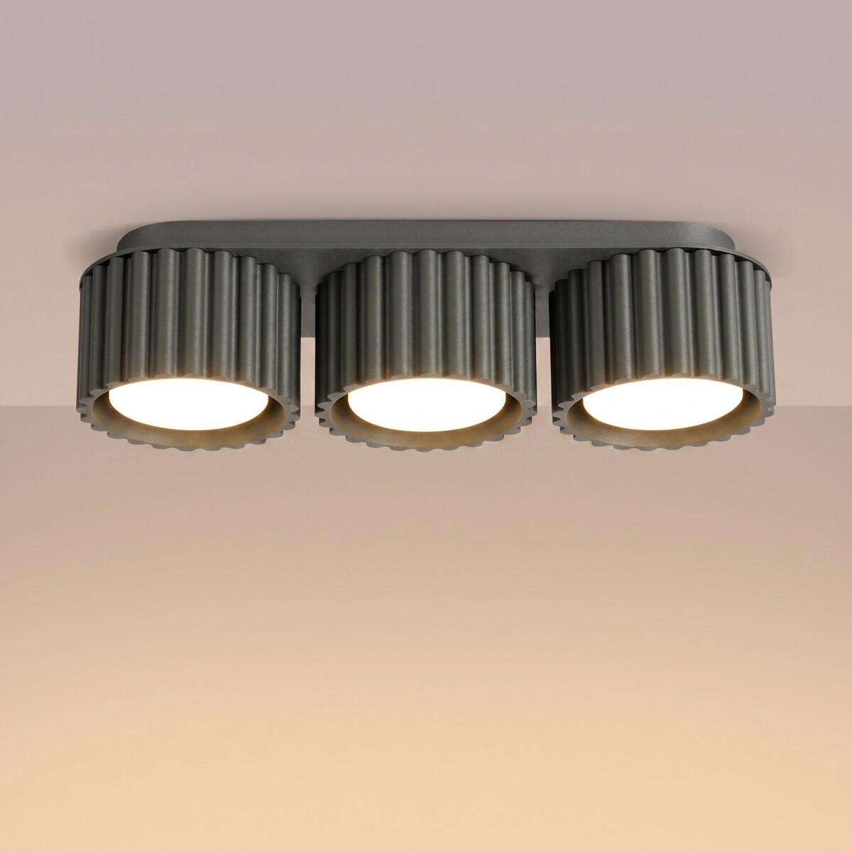 Plafon AURA 3 czarny Gx53