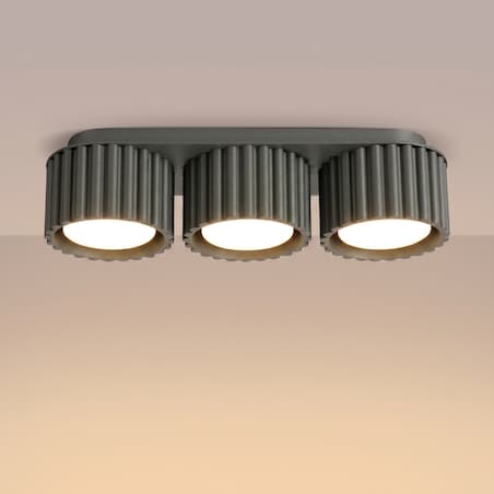 Plafon AURA 3 czarny Gx53