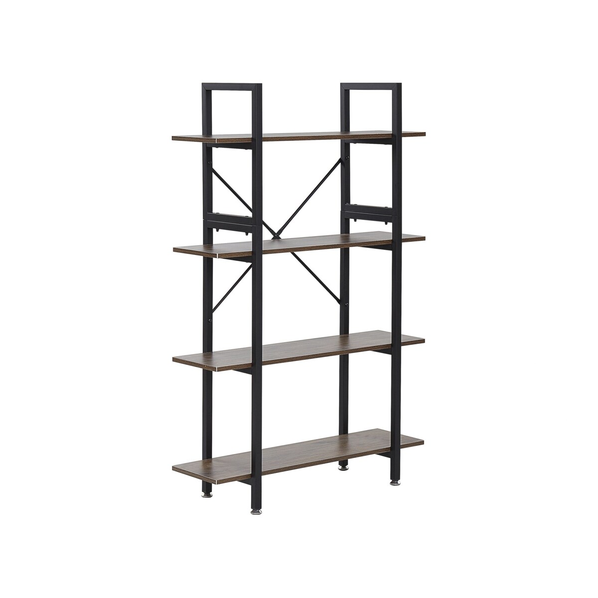 Regał 4 półki ciemne drewno DARBY