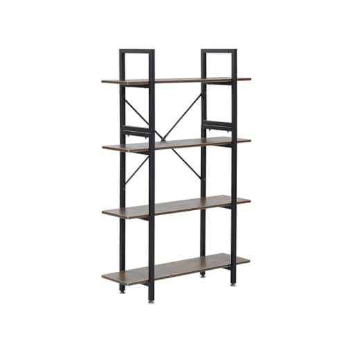 Regał 4 półki ciemne drewno DARBY