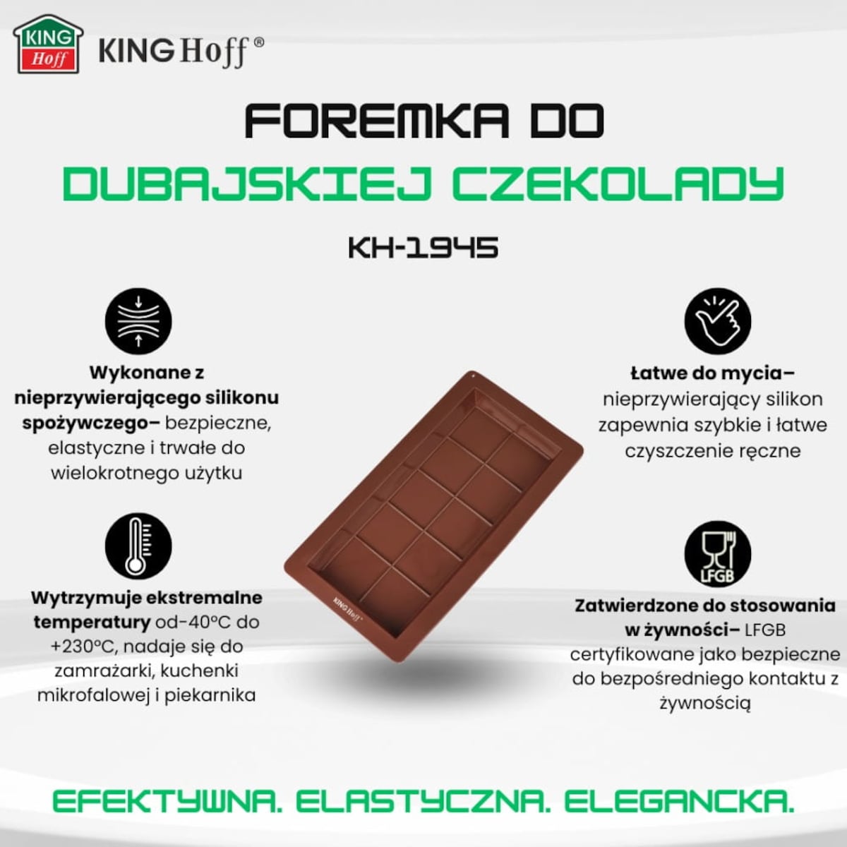 Forma silikonowa do czekolady Dubajskiej 25x13,5 cm KINGHOFF