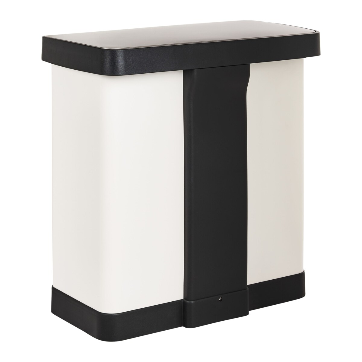 Kosz na śmieci z pedałem dwukomorowy 60 L ECOSORT Metal Biały