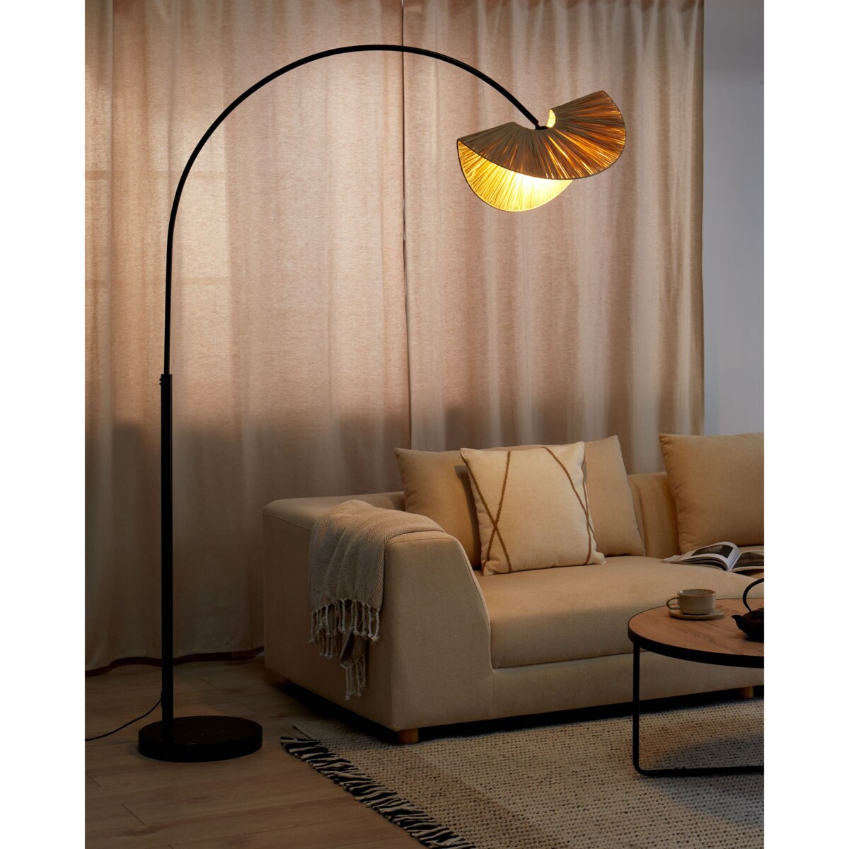 Lampa podłogowa HERRON Naturalny