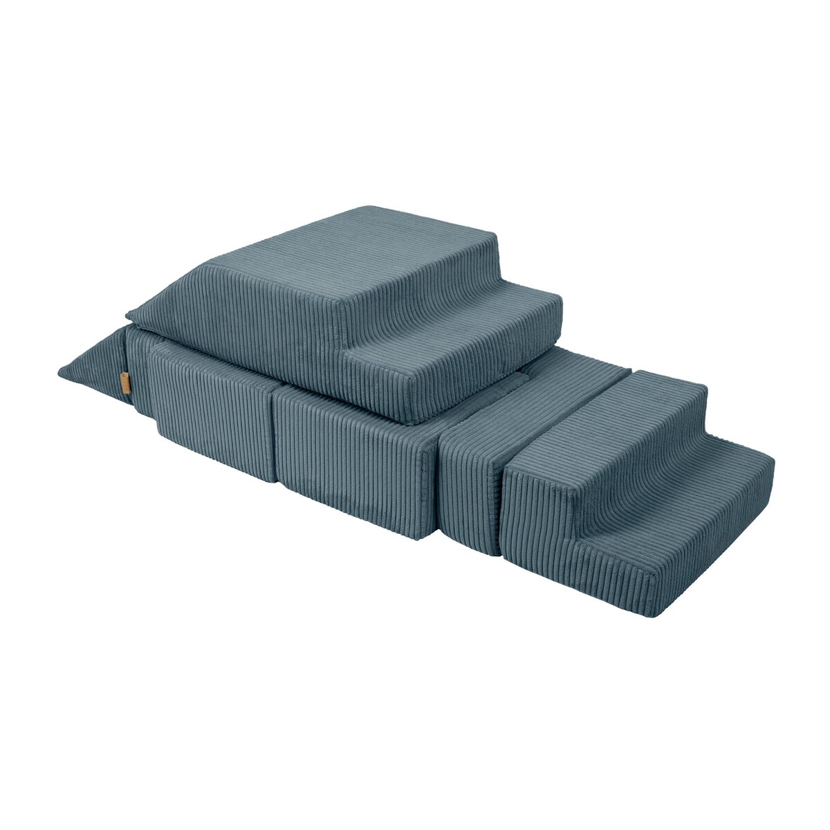 Piankowa Sofa Kostka dla Dzieci - Sofa do Pokoju Dziecięcego, Aesthetic, Turkusowa