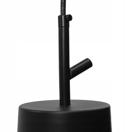 Lampa Wisząca Tuba Czarna Metal Black Industrial