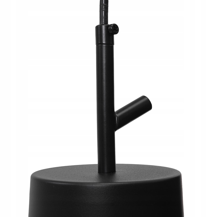 Lampa Wisząca Tuba Czarna Metal Black Industrial
