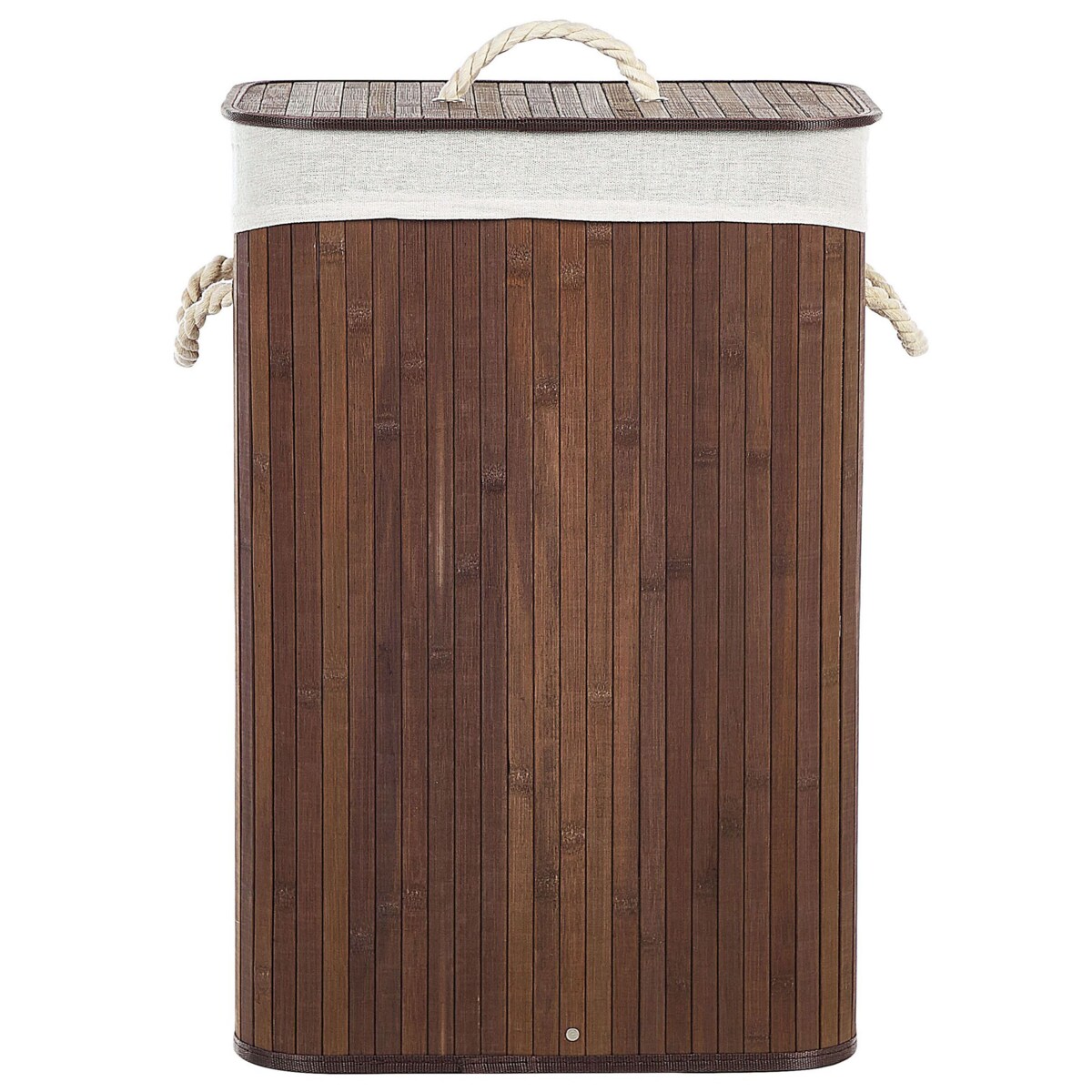 Kosz bambusowy z pokrywą ciemne drewno KOMARI